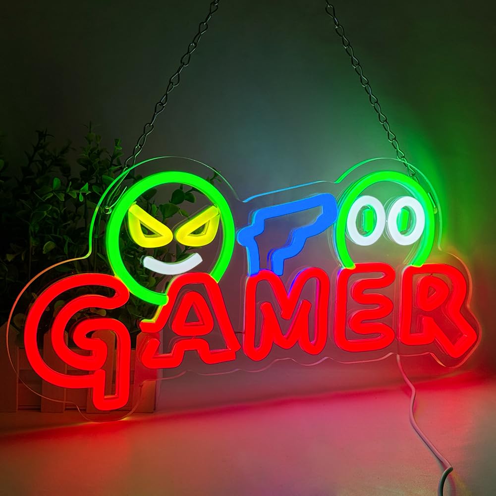 Lighting Decor Wedding - Lampu Dinding LED Neon Sign Gamer,