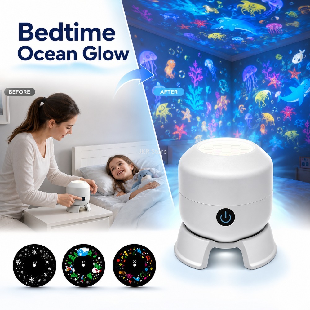Ambient Lighting Decor For Room - Lampu Proyektor LED Berputar 360 Derajat