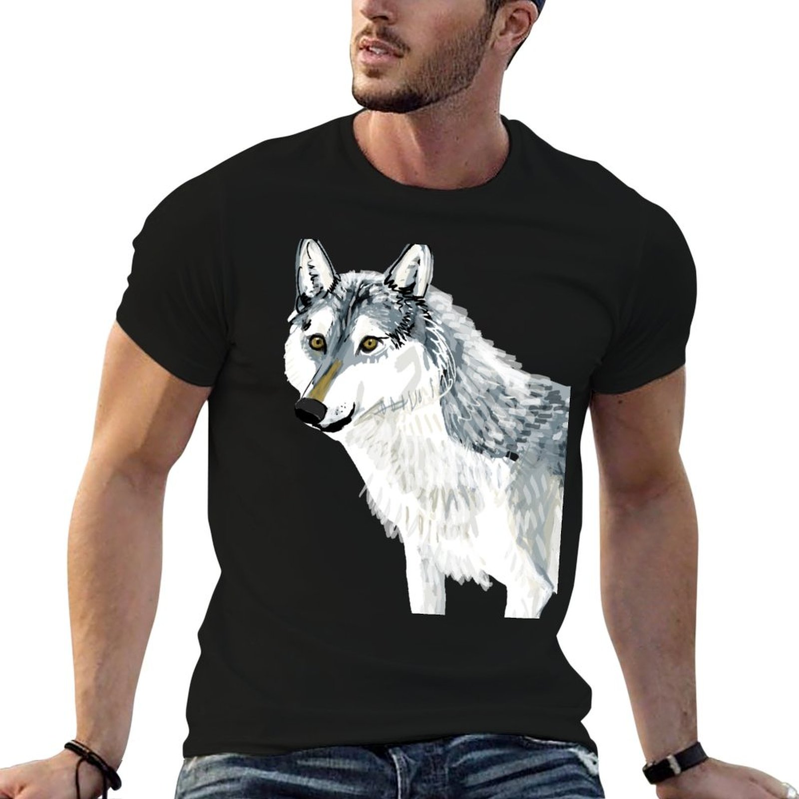 Alberta Lighting & Decor Reviews - Totem Alberta Wolf T-Shirt Atasan Lengan