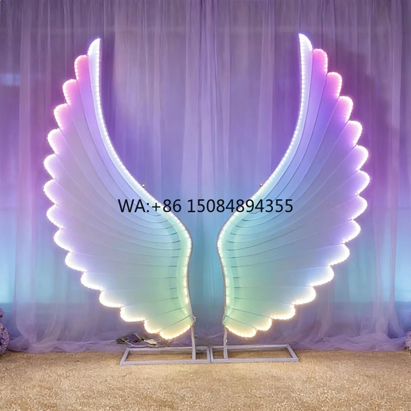 Lighting Decor Wedding - Sayap Malaikat Bercahaya Lampu LED Warna