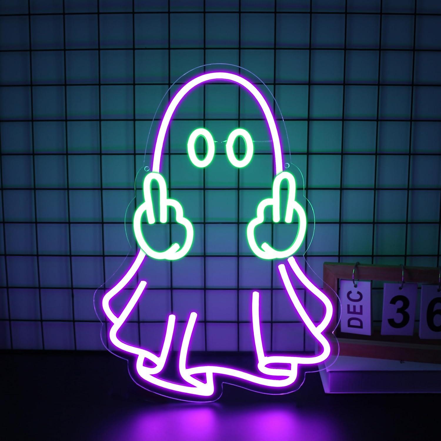 Lighting Decor Home - Lampu Neon LED USB Ghost Sign,