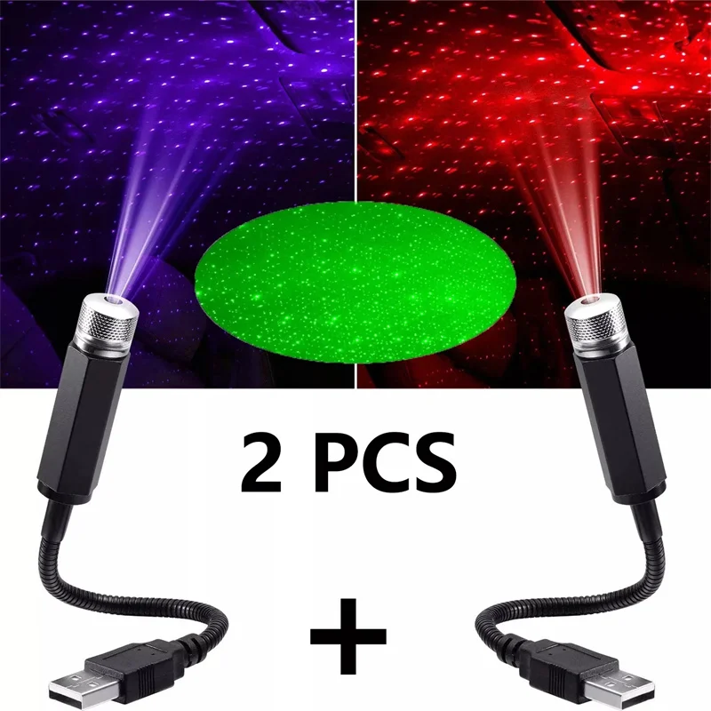 Star Projector Night - Proyektor Lampu Malam Bintang LED Mobil