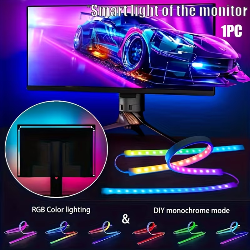 Ambient Lighting Decor For Room - Lampu Gaming RGB Strip Lampu Latar