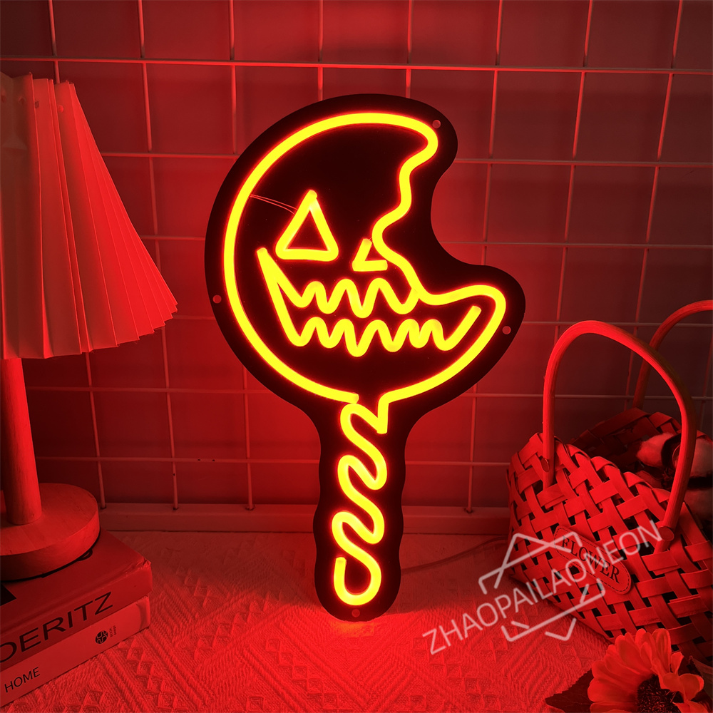 Home Decor Lighting Tricks - Trick 'r Treat Lollipop Tanda Neon