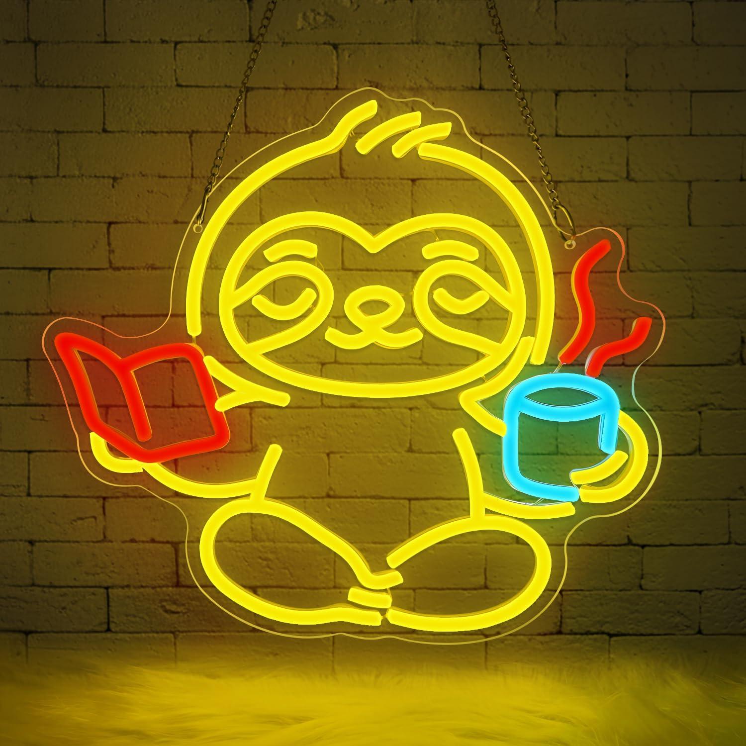 Lighting Decor Home - Lampu LED USB Neon Sign Sloth