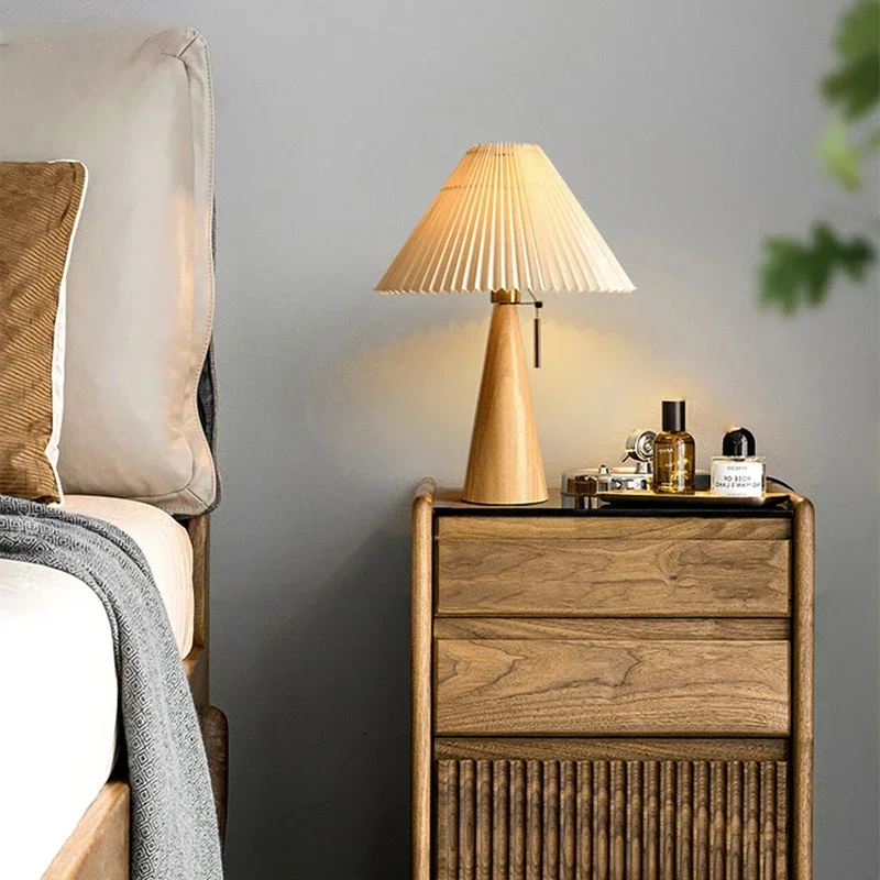 Lightings Decoration - Lampu Meja Lipit Retro Lampu Kayu