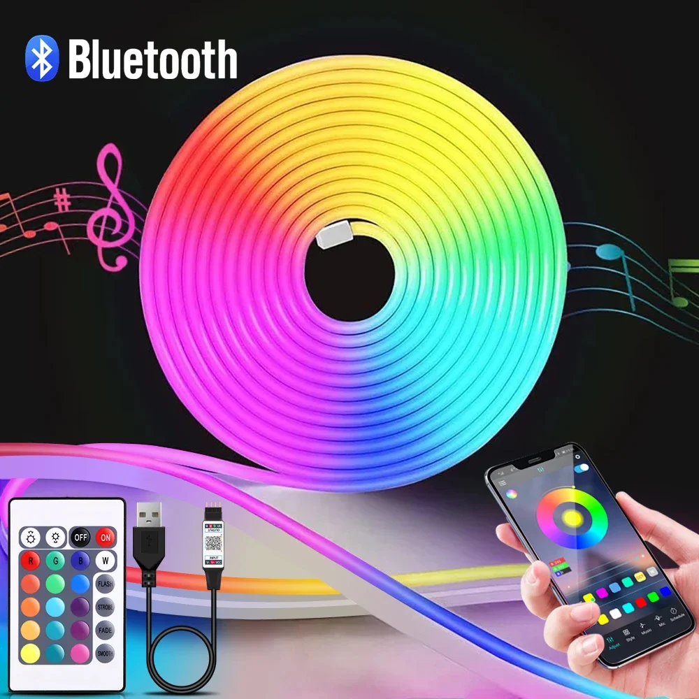 Lighting Decor Home - Lampu Strip LED Neon RGB 1-5m