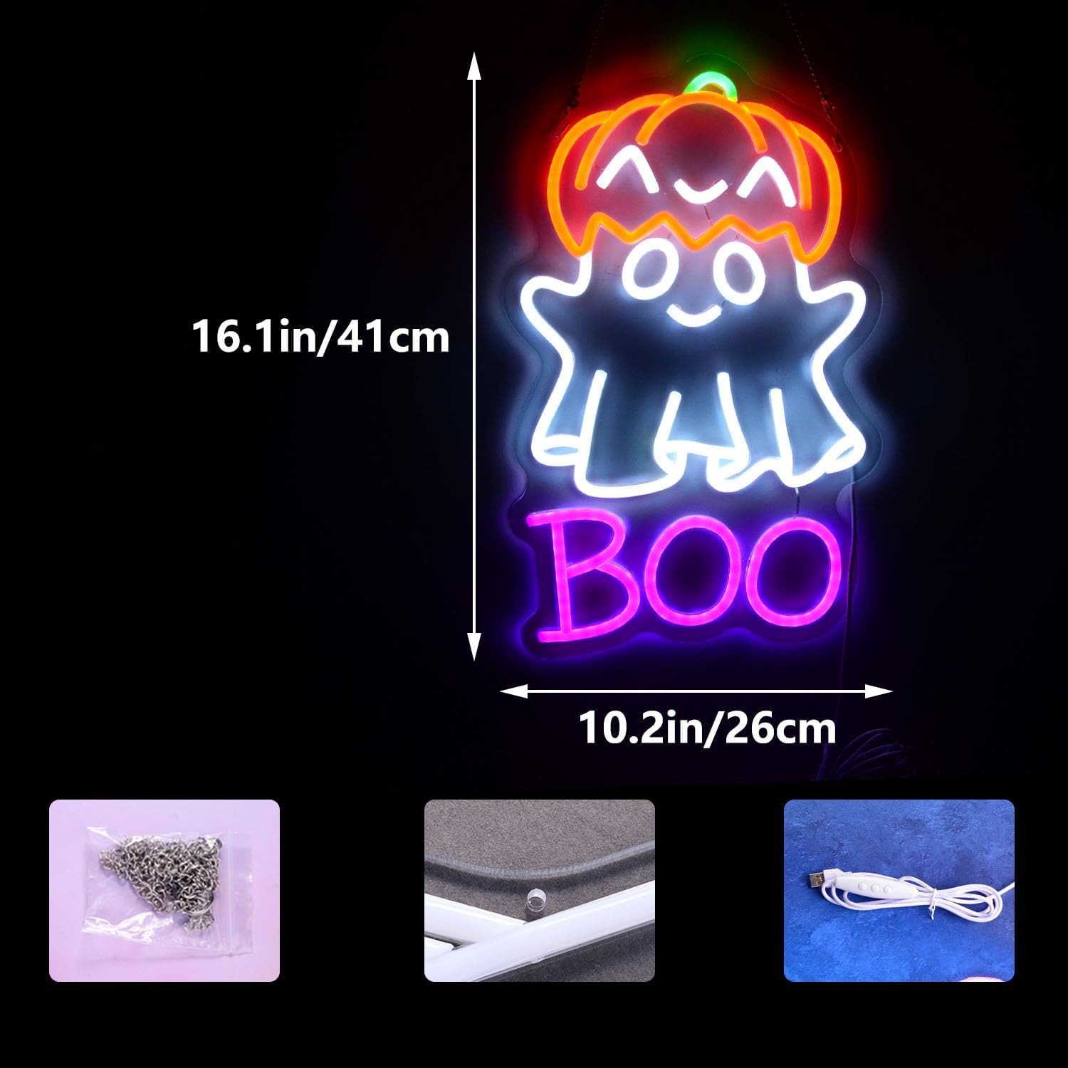 Topi Labu Hantu Lucu BOO Lampu - Home Decor Lighting Tricks ulasan dan harga