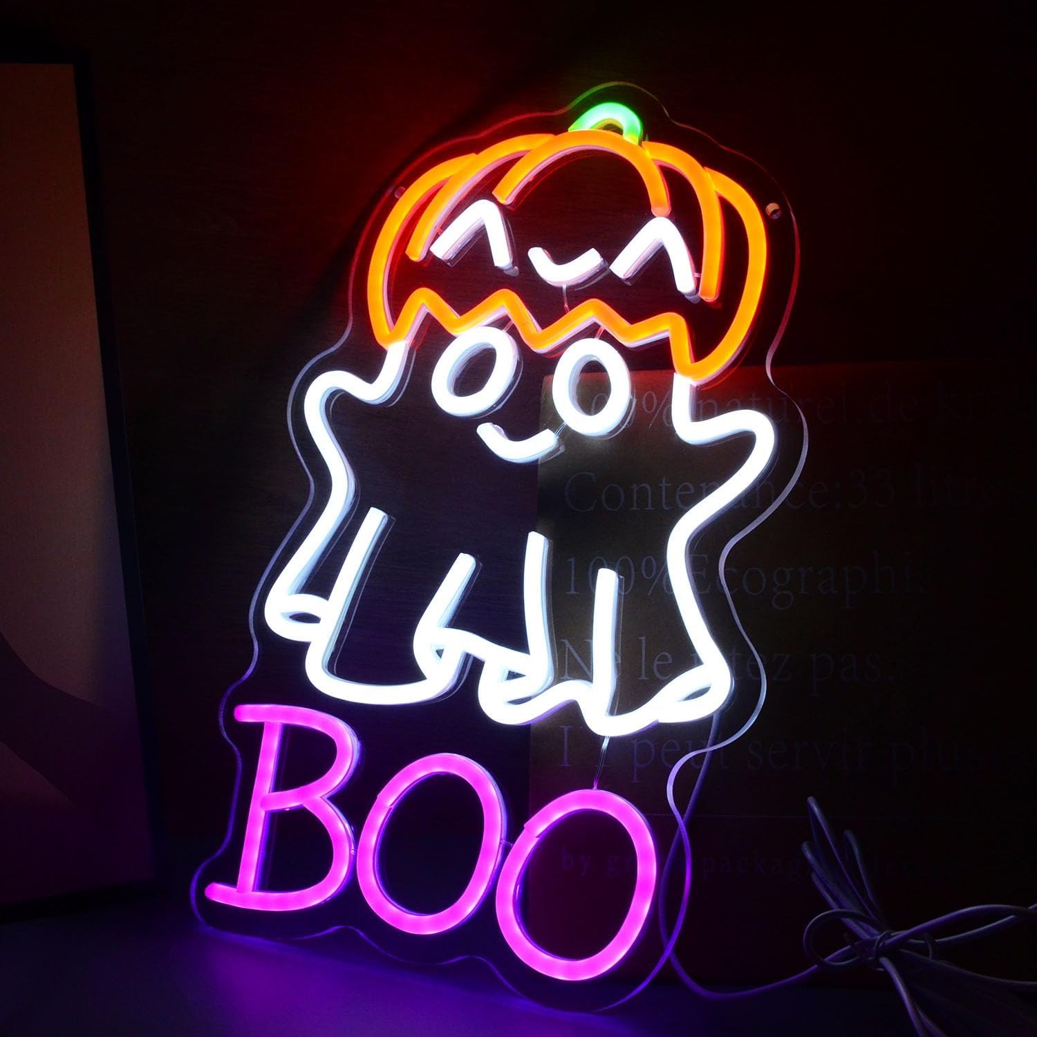 Topi Labu Hantu Lucu BOO Lampu - Home Decor Lighting Tricks ulasan dan harga