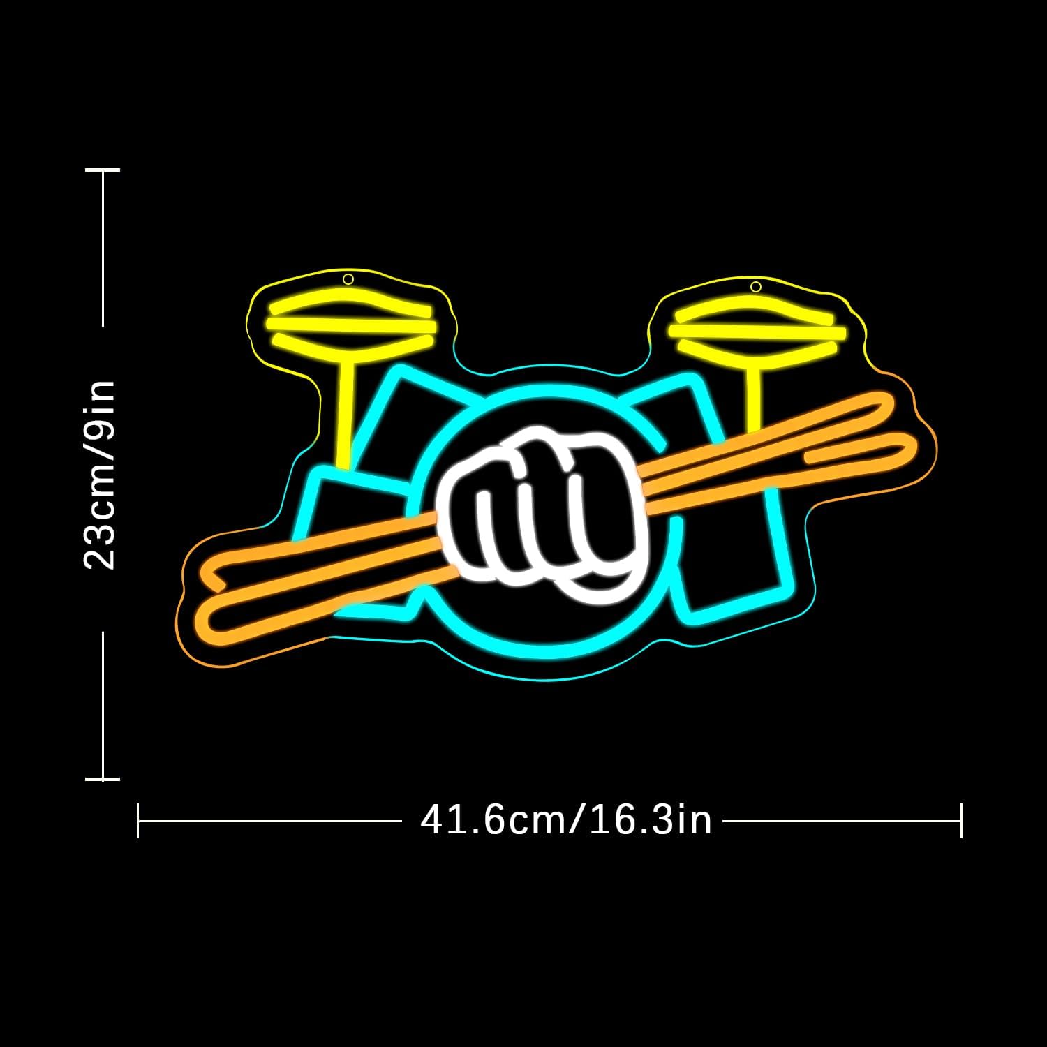 Lampu Neon LED Set Drum Berten - Wall Decor Lighting ulasan dan harga