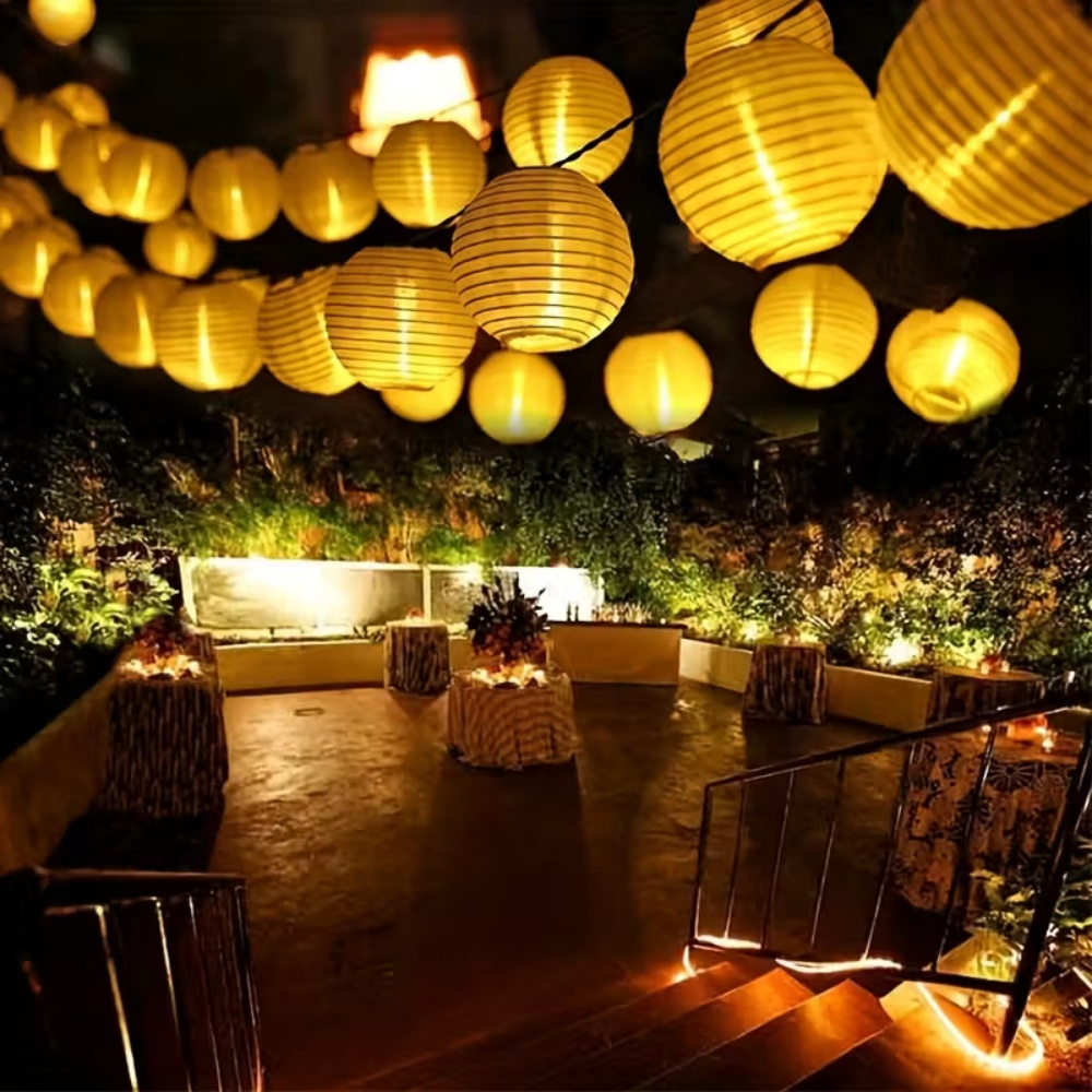 Lampu Tali Lentera Kertas 10LE - Lantern Paper Solar ulasan dan harga