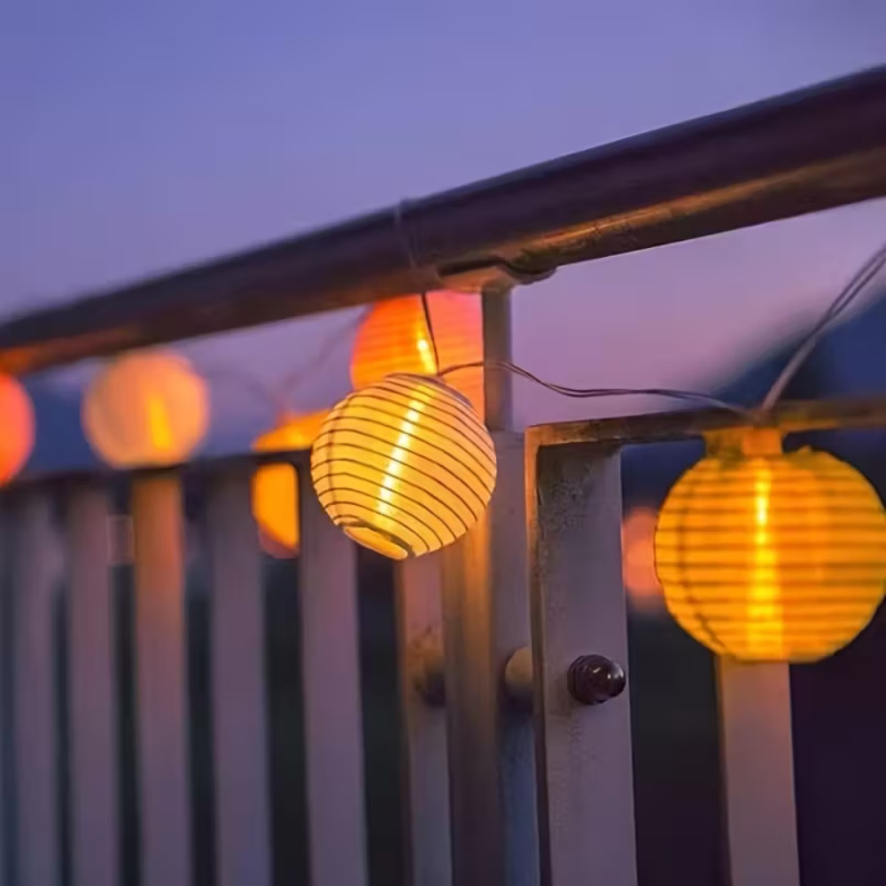Lampu Tali Lentera Kertas 10LE - Lantern Paper Solar ulasan dan harga