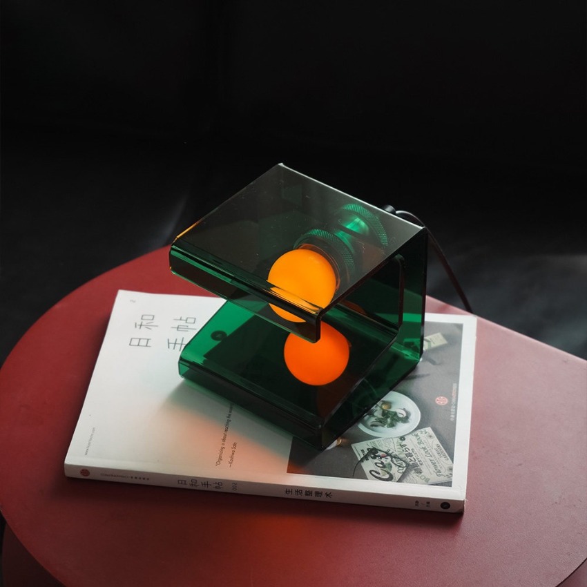 Lampu Meja Kubus Akrilik Moder - Ambient Lighting Decor For Room ulasan dan harga