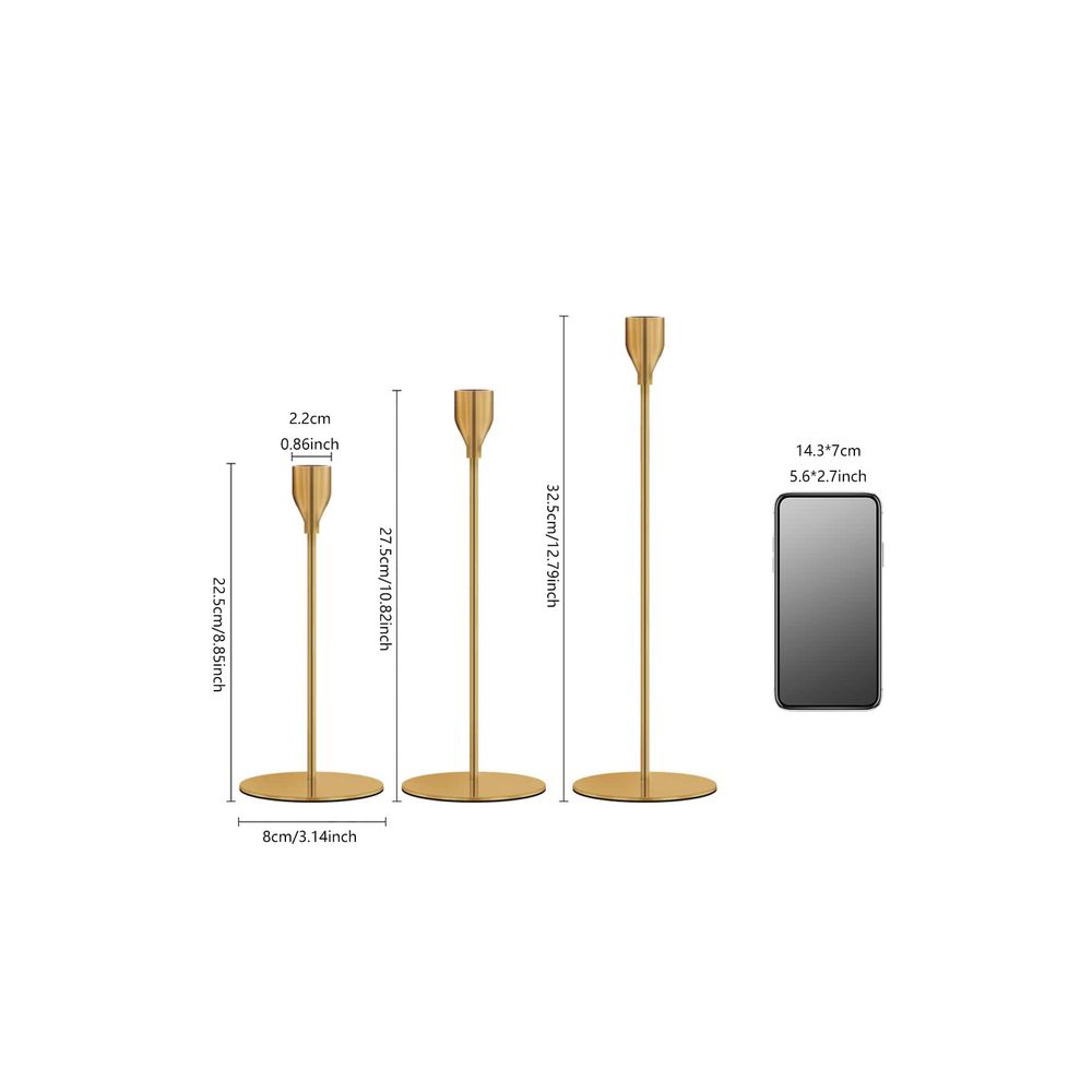 Set 3 Lilin Tembaga, Hiasan Lo - Lighting Decor Wedding ulasan dan harga