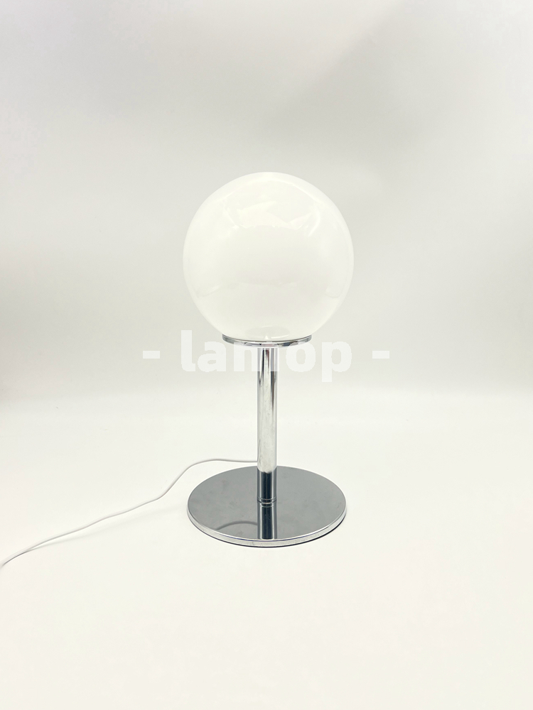 Lampu Meja Krom Bulat Putih Su - Lighting Decoration ulasan dan harga