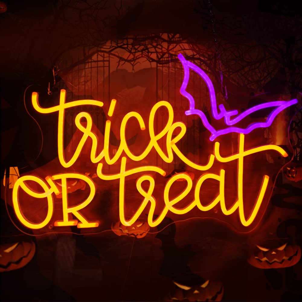 Lampu Neon Trick or Treat untu - Home Decor Lighting Tricks ulasan dan harga