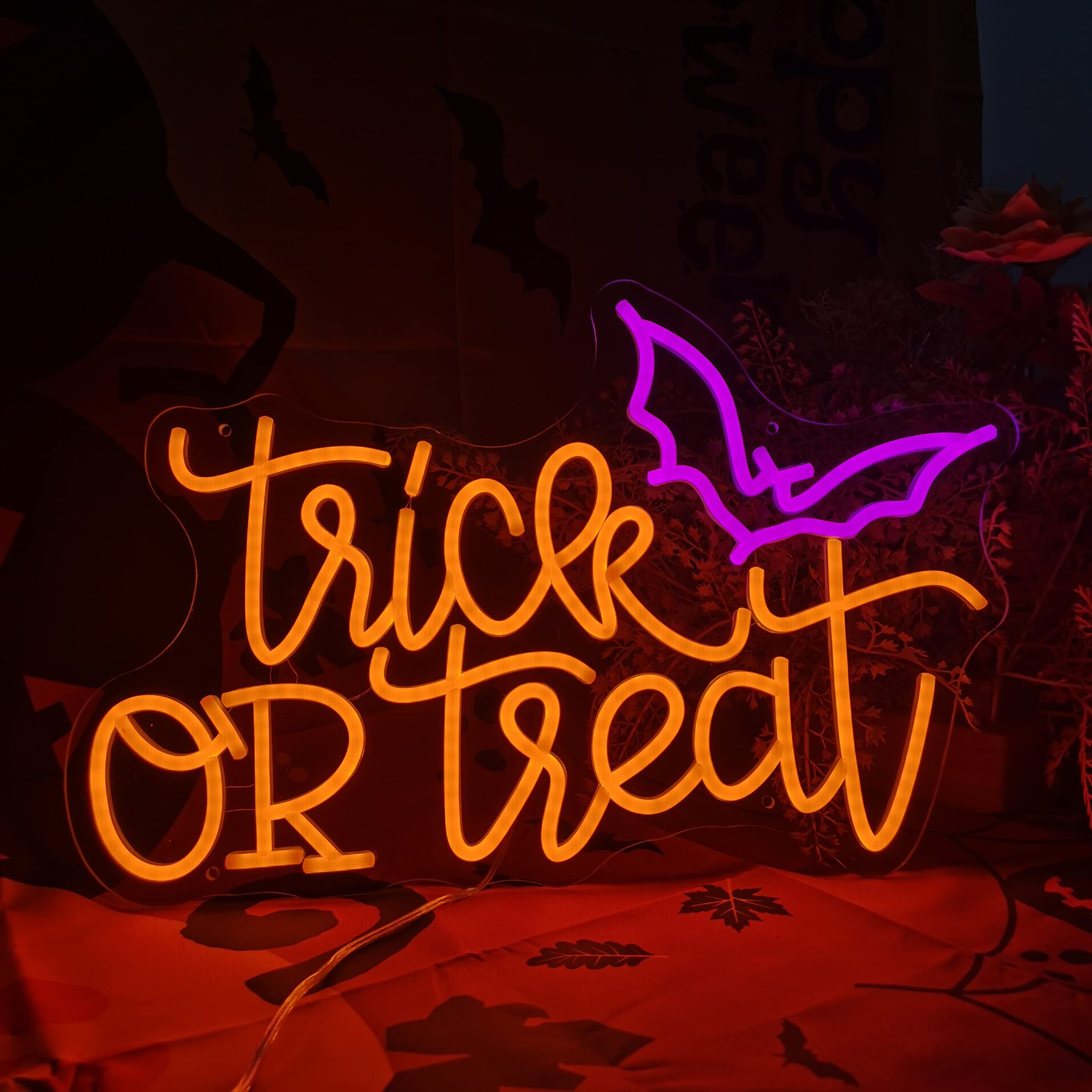 Lampu Neon Trick or Treat untu - Home Decor Lighting Tricks ulasan dan harga