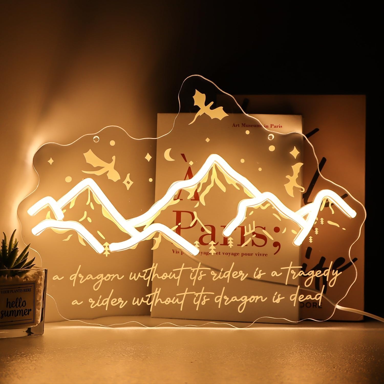 Pembatas Buku Tema Naga Cahaya - Ambient Lighting Decor For Room ulasan dan harga