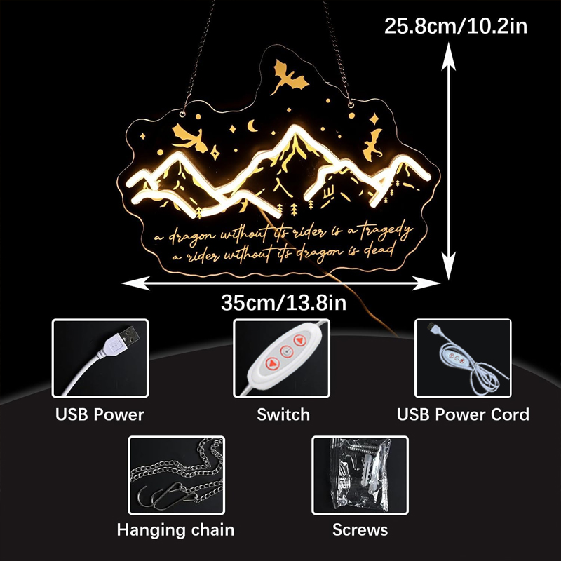 Pembatas Buku Tema Naga Cahaya - Ambient Lighting Decor For Room ulasan dan harga