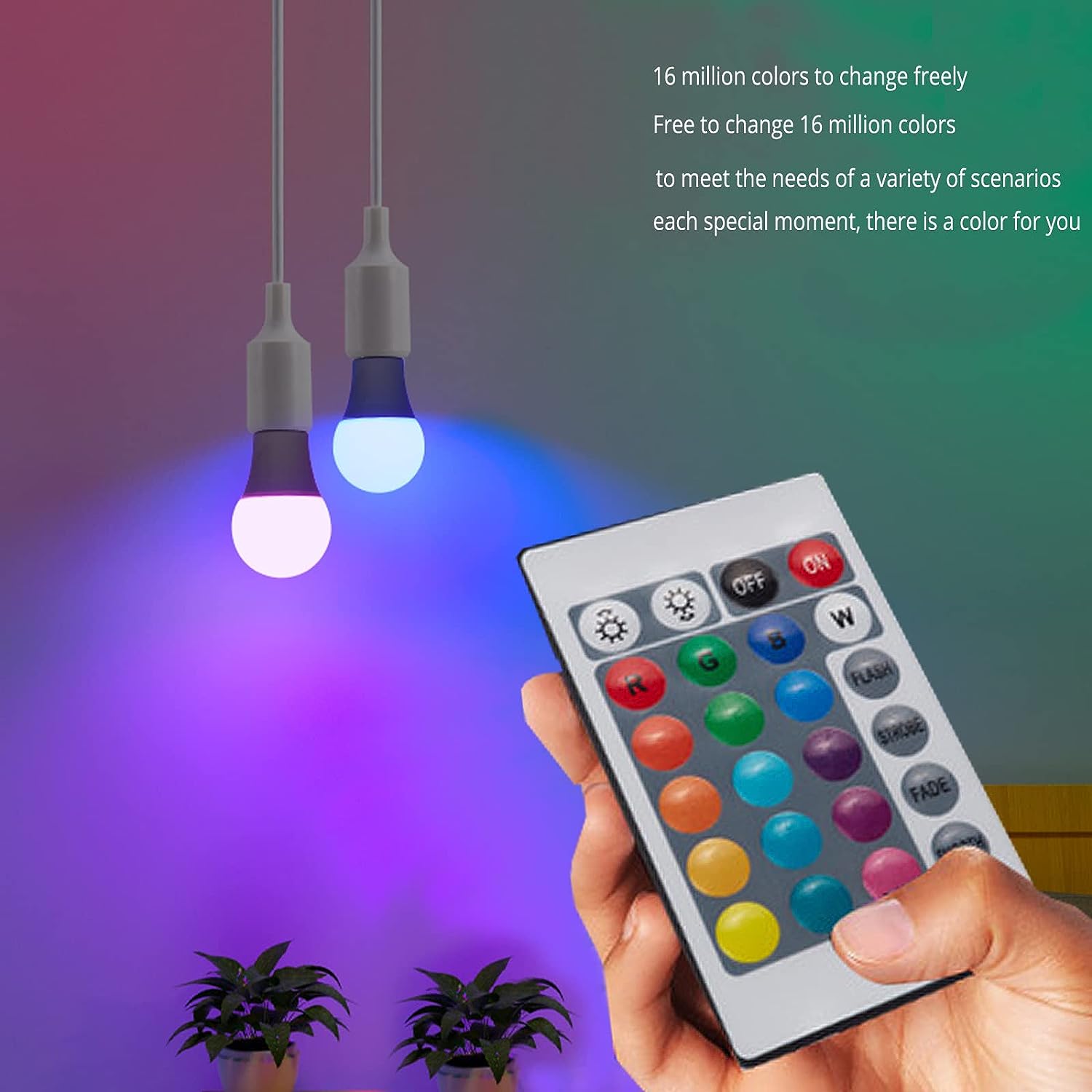 E27 220V 16 Warna Bohlam RGB L - Colour Changing Bulb ulasan dan harga