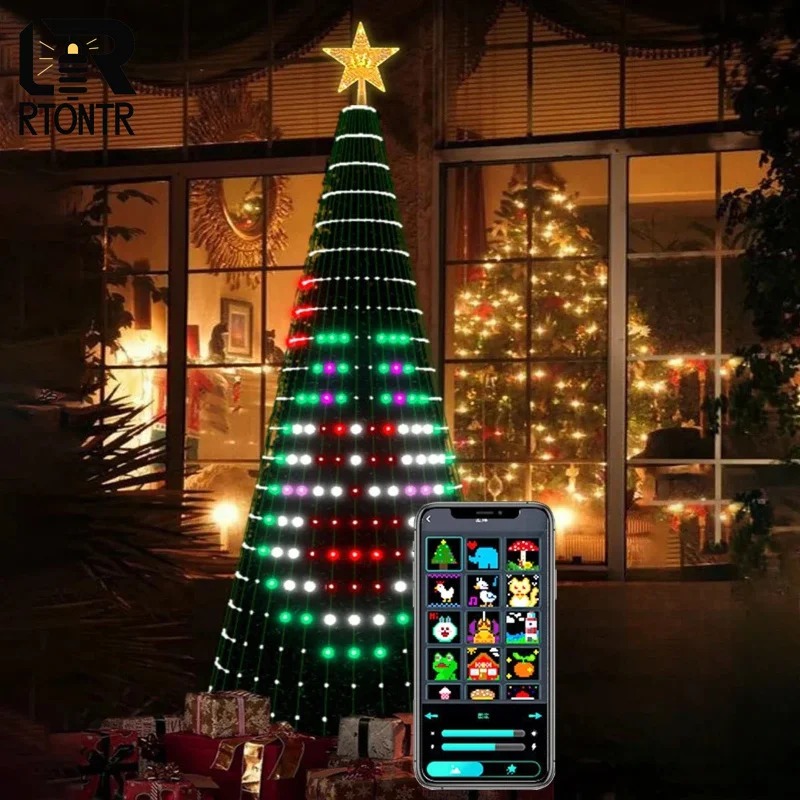 Lampu Pohon Bintang Natal RGB  - Lighting Decor Home ulasan dan harga