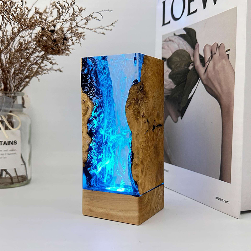Lampu Meja Resin Tema Organism - Lighting Decor Wedding ulasan dan harga