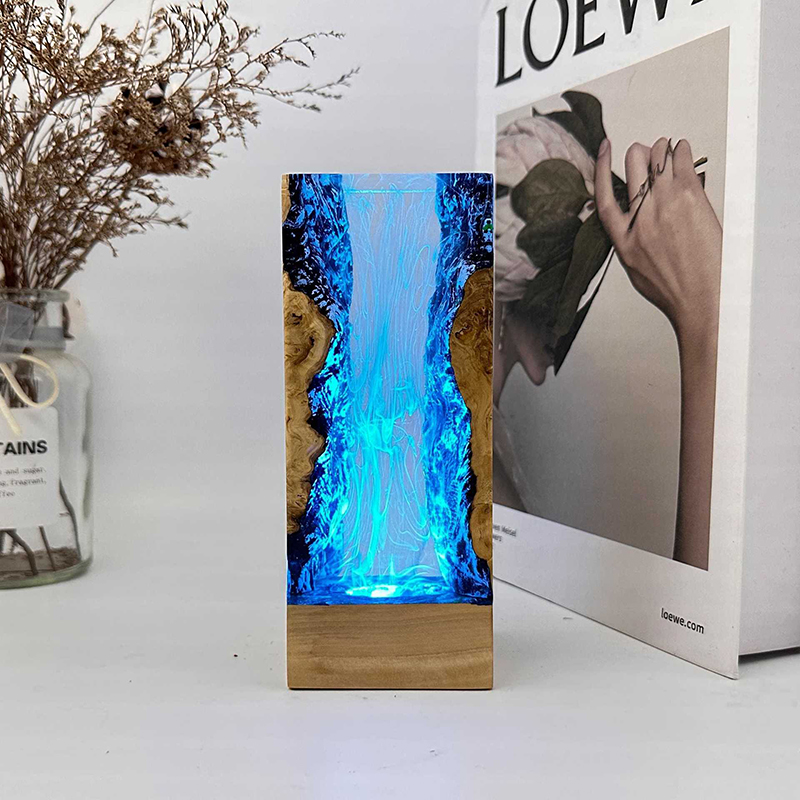 Lampu Meja Resin Tema Organism - Lighting Decor Wedding ulasan dan harga