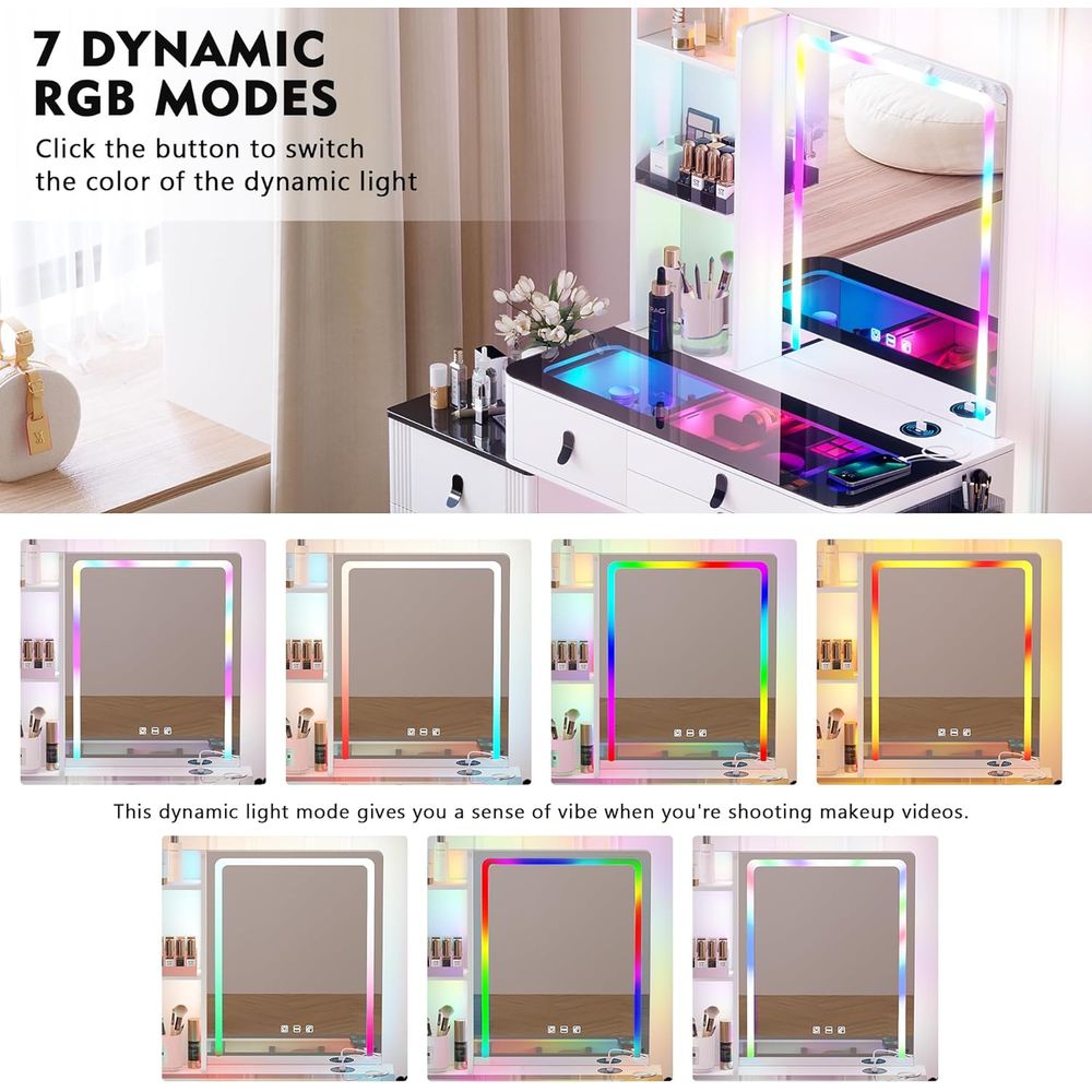 Meja Rias Gurexl RGB dengan St - Furniture Lighting & Decor Magazine ulasan dan harga