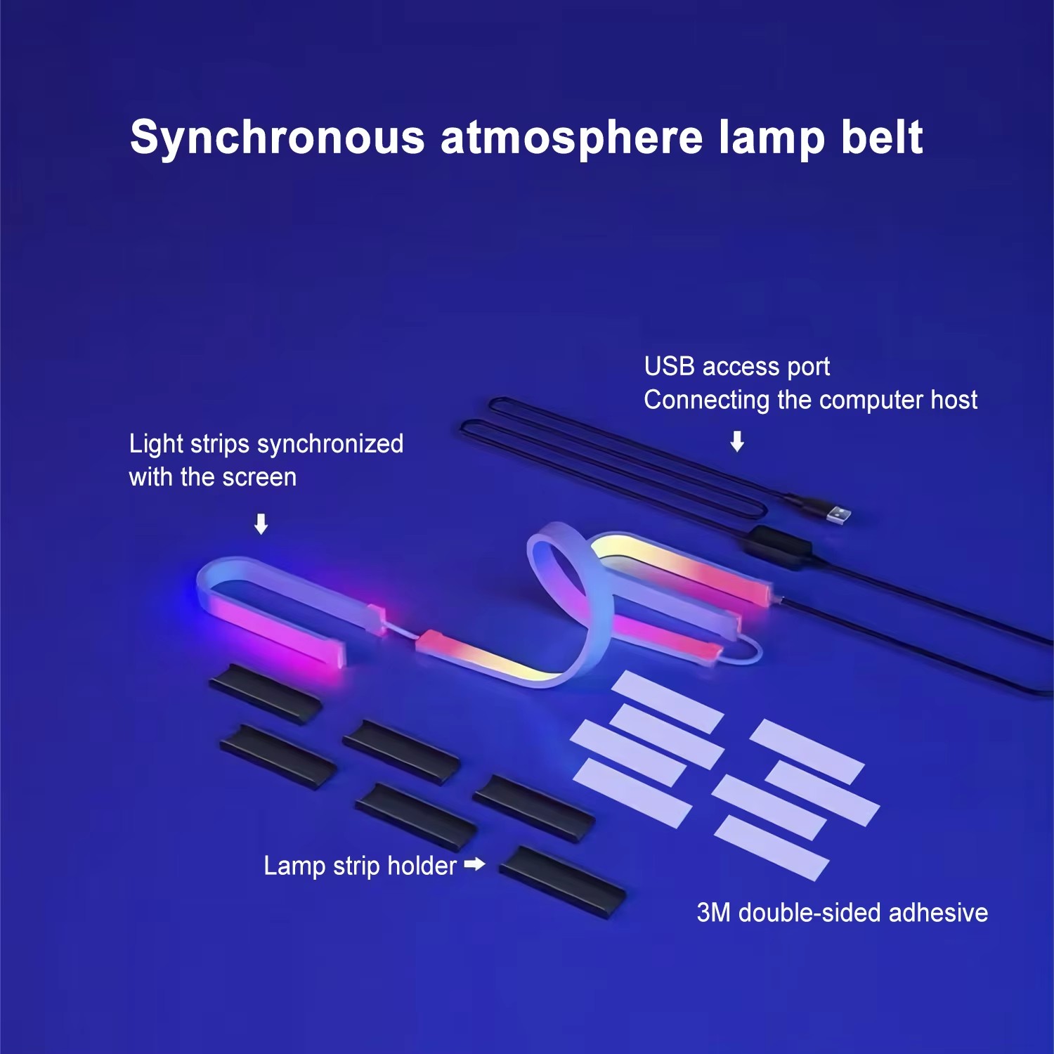 Lampu Gaming RGB Strip Lampu L - Ambient Lighting Decor For Room ulasan dan harga