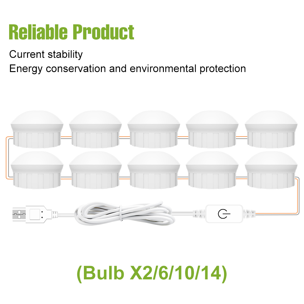 Lampu Cermin LED USB untuk Mej - Colour Changing Bulb ulasan dan harga