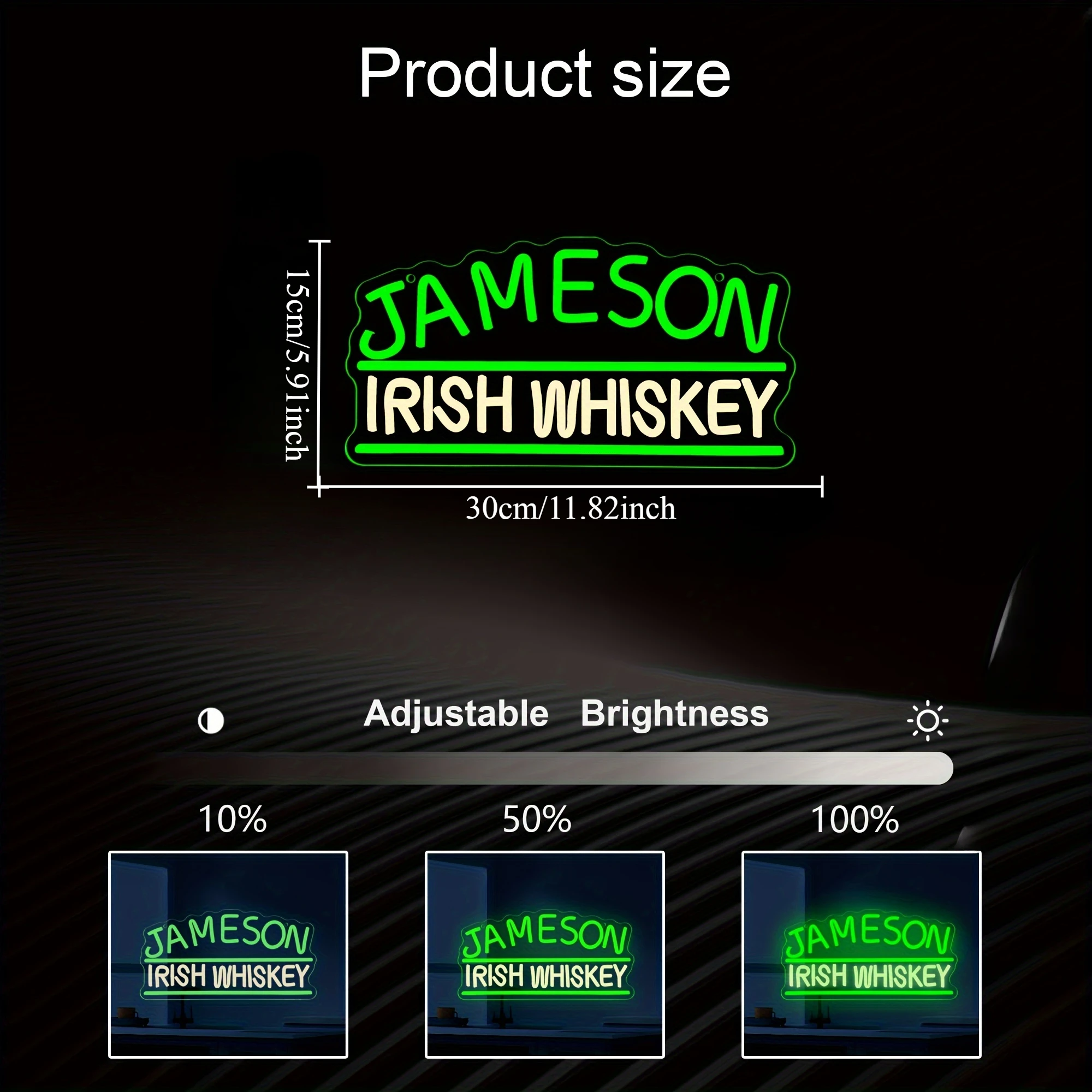 Lampu Neon Logo Merek Whiskey  - Home Decor Lighting Brands ulasan dan harga