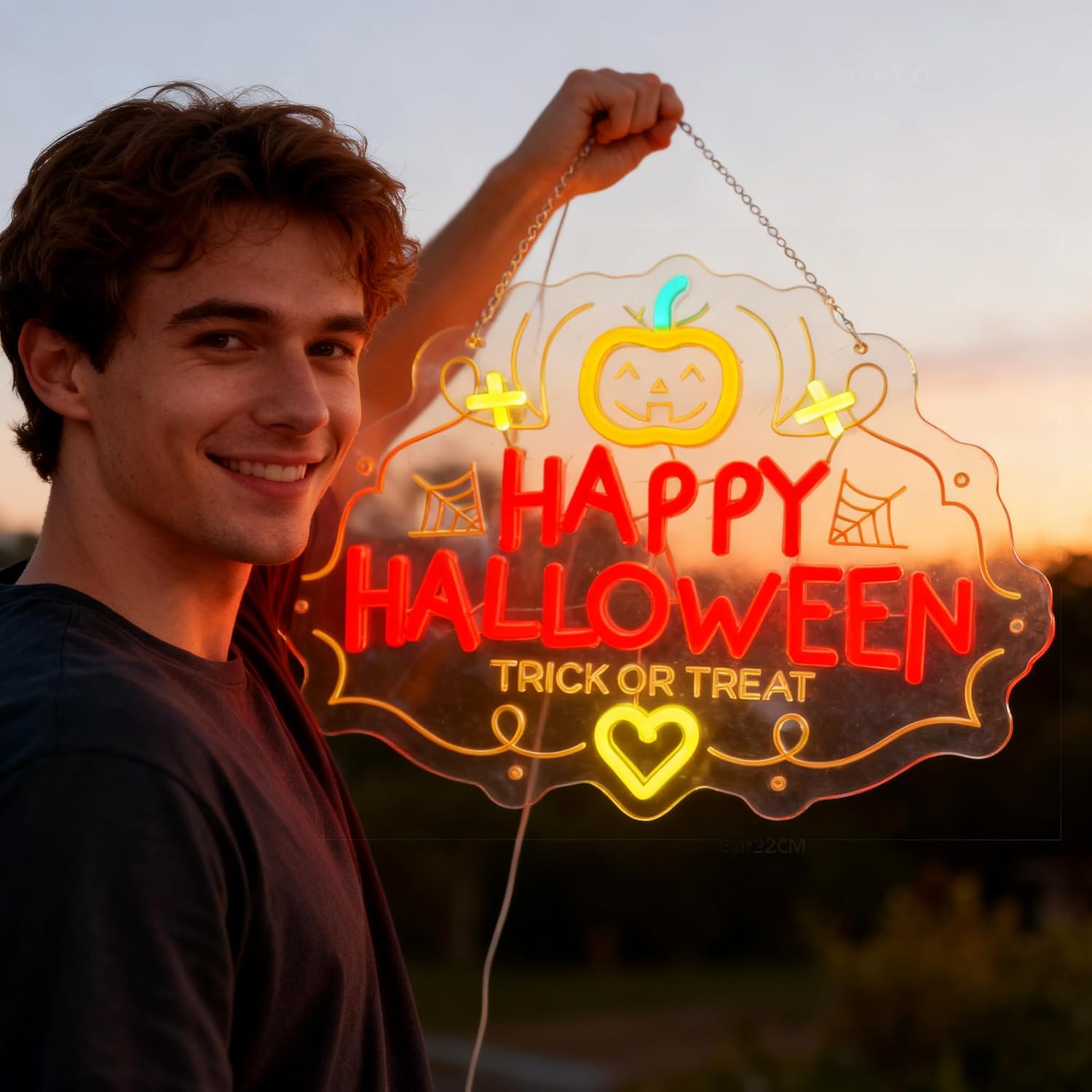 Lampu Neon LED Happy Halloween - Home Decor Lighting Tricks ulasan dan harga