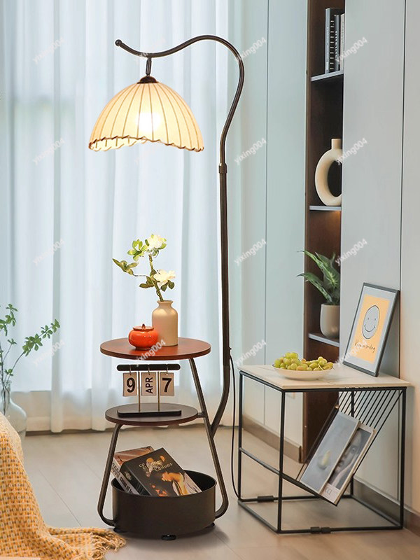 Lampu Lantai Retro dengan Rak  - Ambient Lighting Decor For Room ulasan dan harga