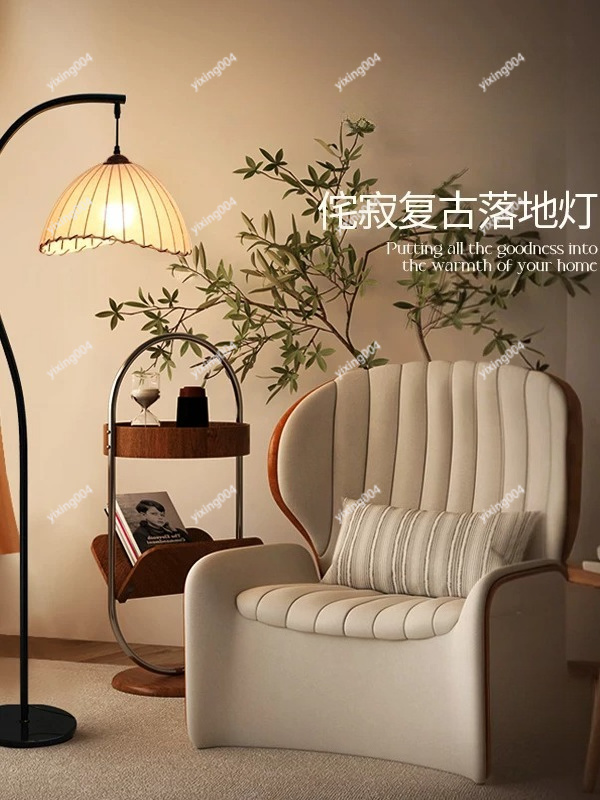 Lampu Lantai Retro dengan Rak  - Ambient Lighting Decor For Room ulasan dan harga