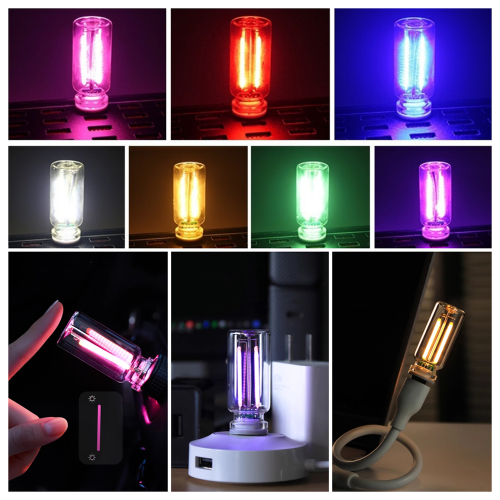 Lampu LED Filamen Kaca USB 5V, - Ambient Lighting Decor For Room ulasan dan harga