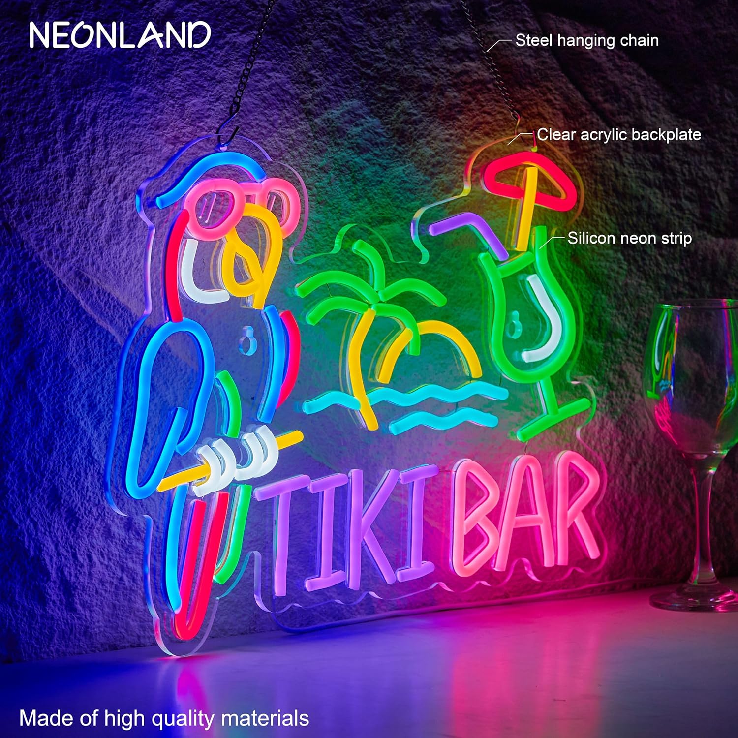Lampu Neon LED USB Bentuk Buru - Wall Decor Lighting ulasan dan harga