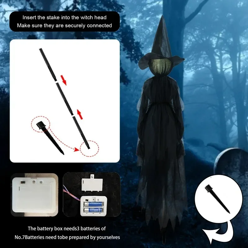 Dekorasi Halloween Penyihir Be - Up Lighting Decor ulasan dan harga