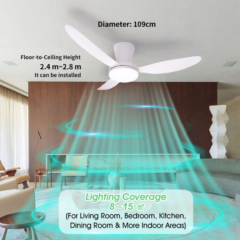 MARPOU Kipas Langit-langit Sed - Colour Changing Bulb ulasan dan harga